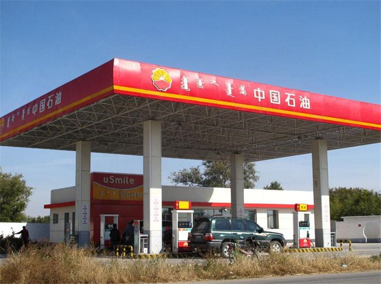 湘乡加油站钢结构网架案例1